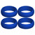 Four (4) of Royal Blue Silicone Rings