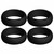 Four (4) of Black Silicone Rings