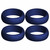 Four (4) of Navy Blue Silicone Rings