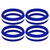 Four (4) of Thin White Line Silicone Rings