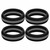 Four (4) of Thin Gray Line Silicone Rings