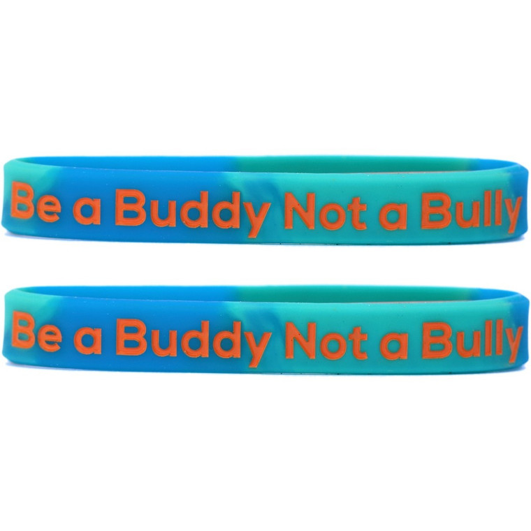 2 of Be a Buddy Not a Bully Wristbands