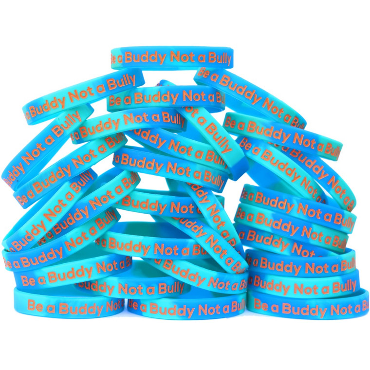 30 of Be a Buddy Not a Bully Wristbands