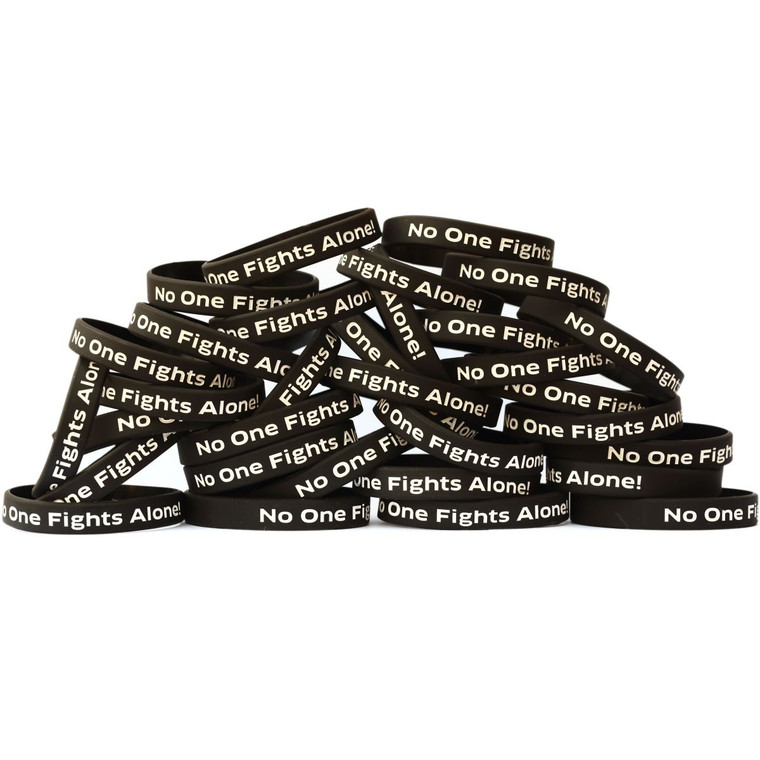30 of Black No One Fights Alone Wristbands