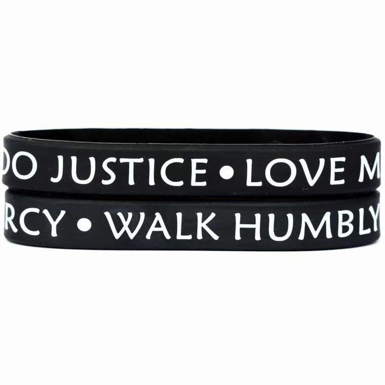 2 of Do Justice - Love Mercy - Walk Humbly Wristbands