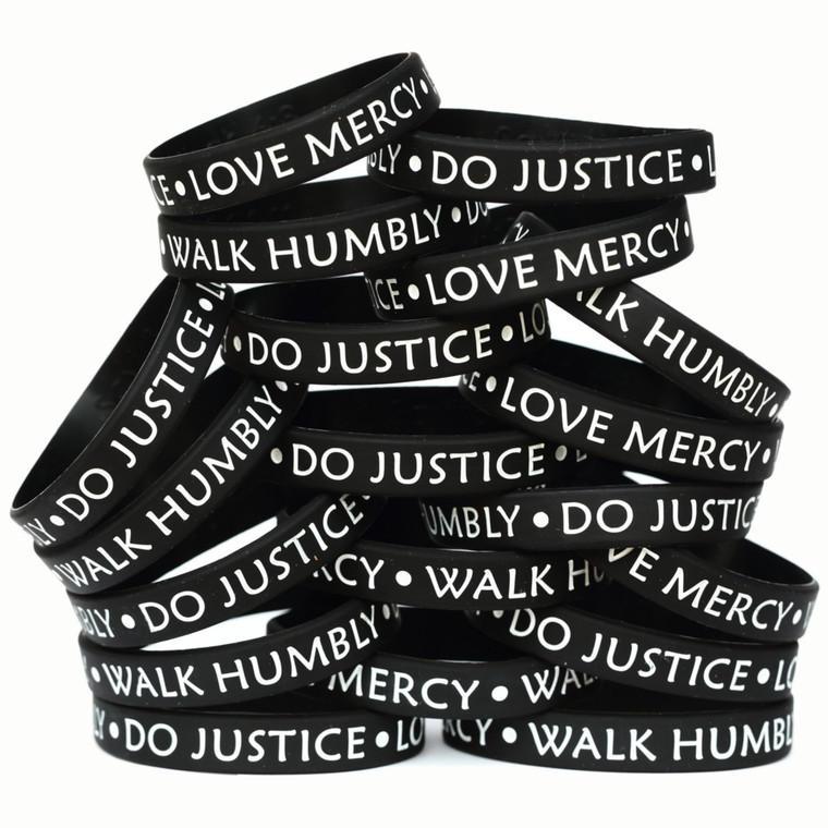 20 of Do Justice - Love Mercy - Walk Humbly Wristbands