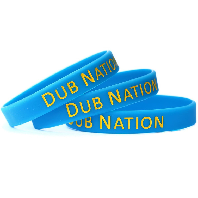 3 of Dub Nation Wristbands
