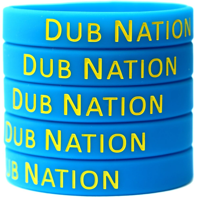 5 of Dub Nation Wristbands