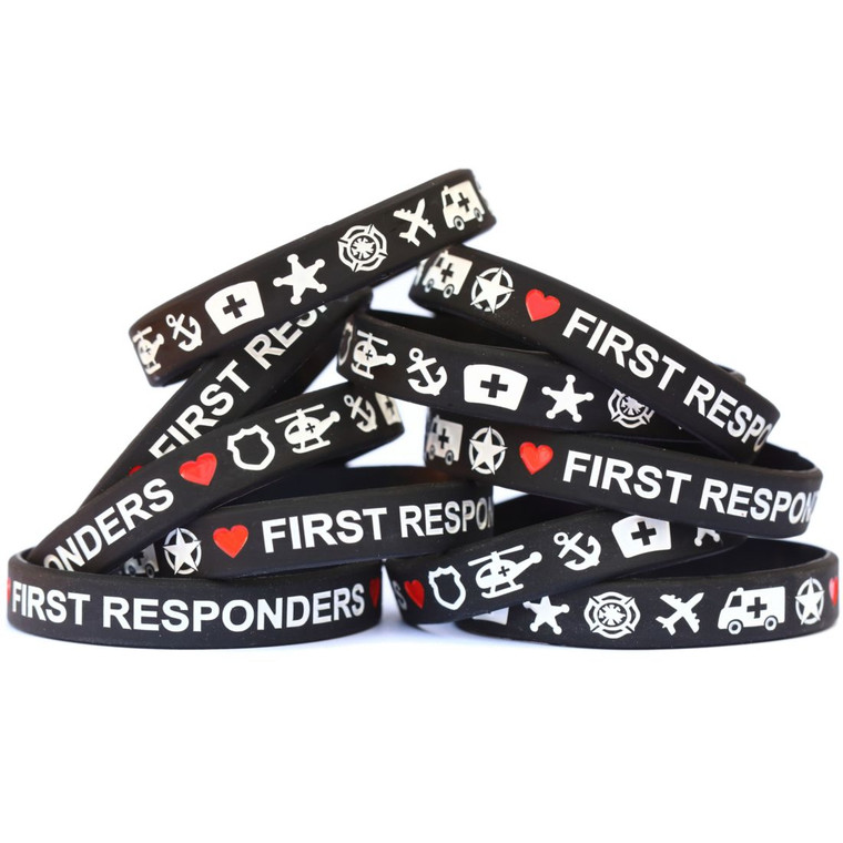 10 of First Responders Wristbands