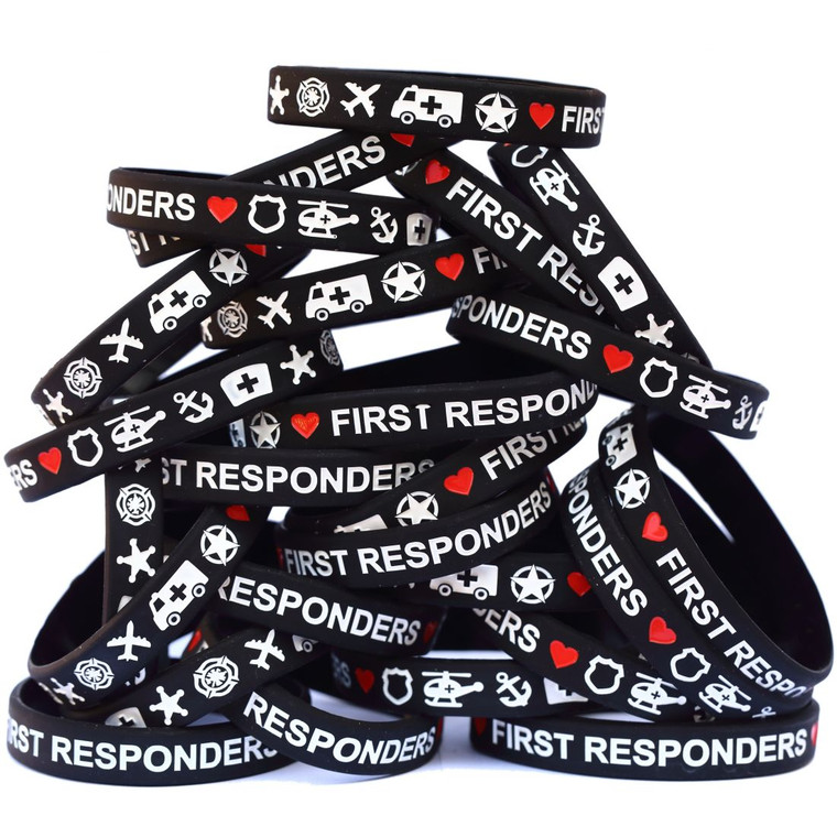 50 of First Responders Wristbands