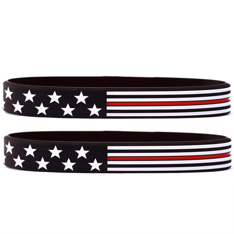 2 of Flag Thin Red Line Wristbands