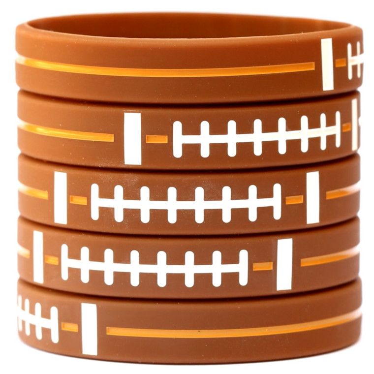 5 of Football Wristbands