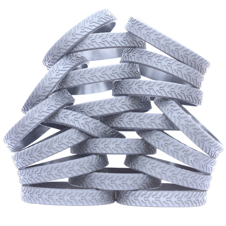 50 of Gray Tire Wristbands