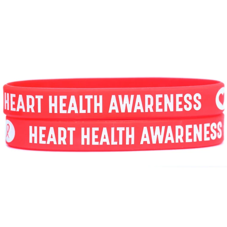 2 of Heart Health Awareness Wristbands
