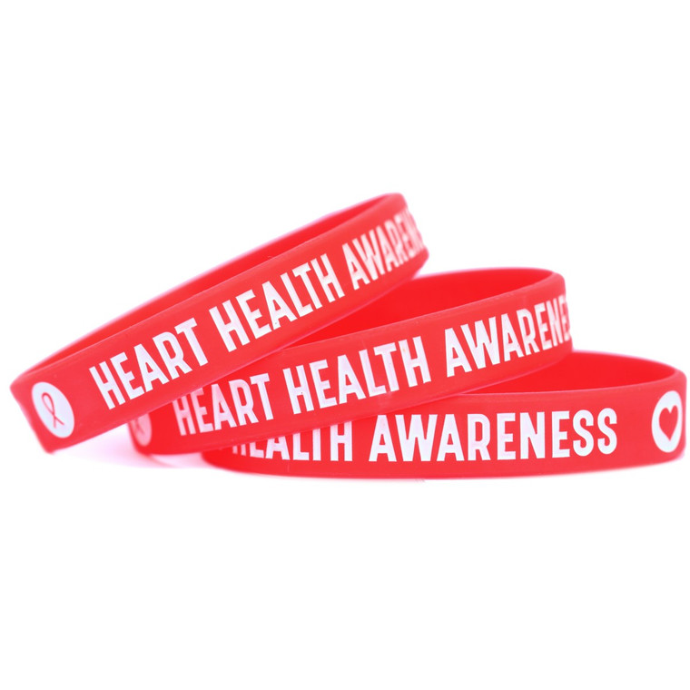 3 of Heart Health Awareness Wristbands