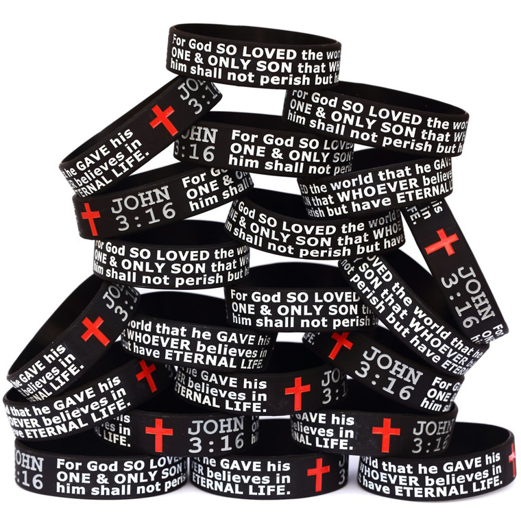 50 of John 3:16 God So Loved the World Wristbands
