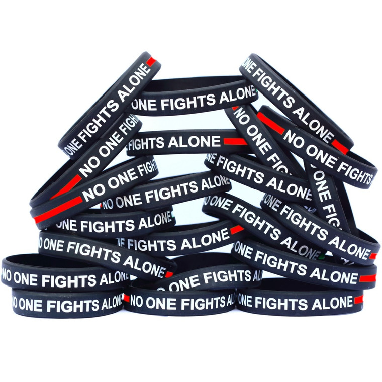 20 of No One Fights Alone Thin Red Line Wristbands