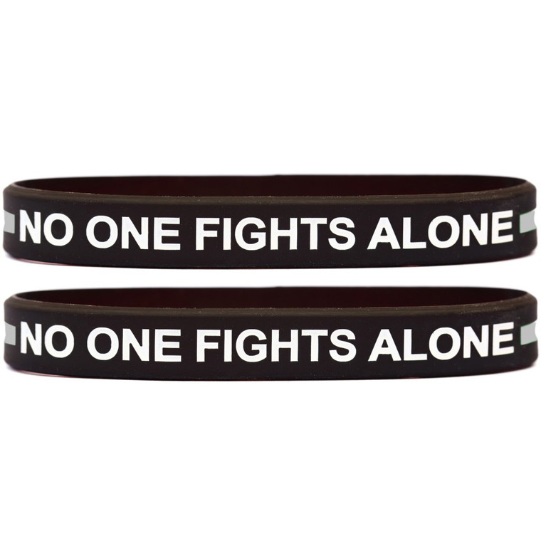 2 of No One Fights Along Gray Line Wristbands