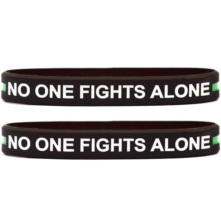 2 of No One Fights Along Green Line Wristbands
