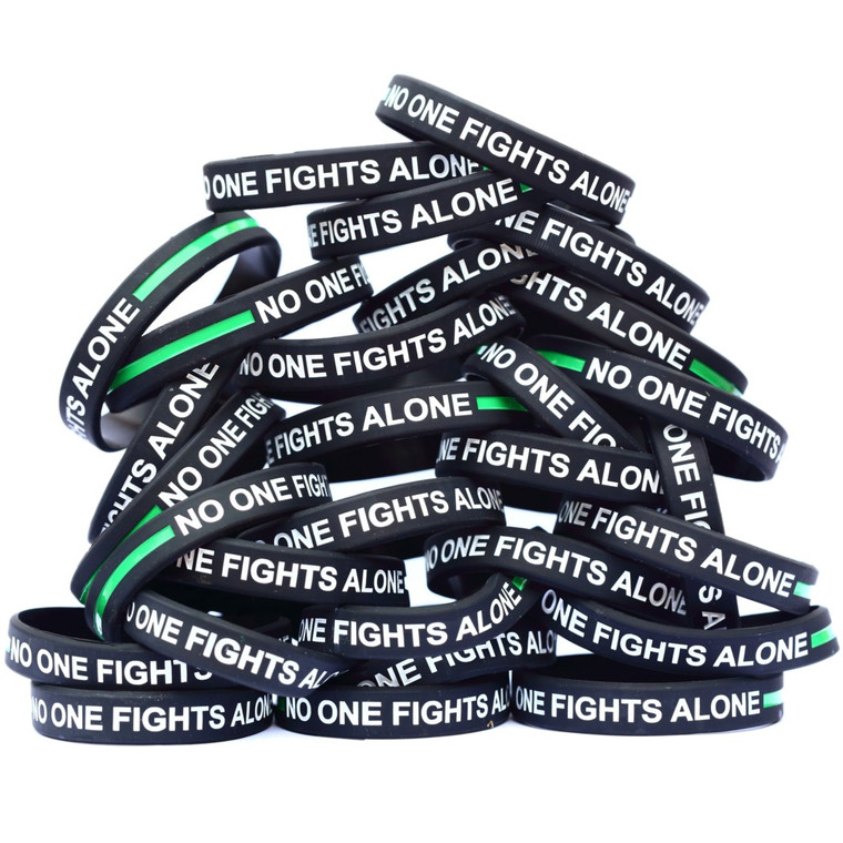 50 of No One Fights Along Green Line Wristbands