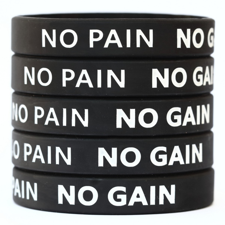 5 of No Pain No Gain Wristbands