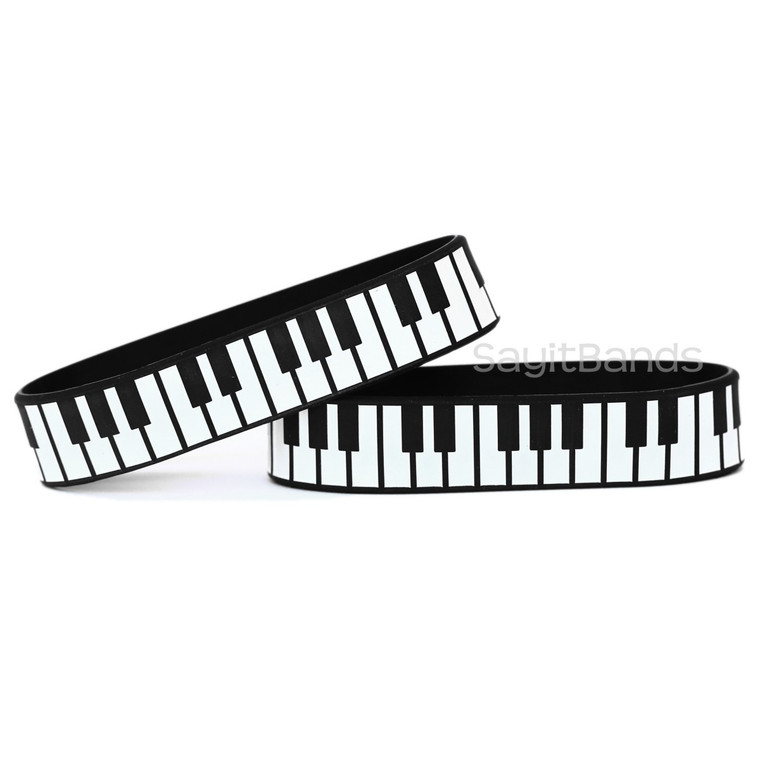 2 of Piano Key Musical Design Wristbands