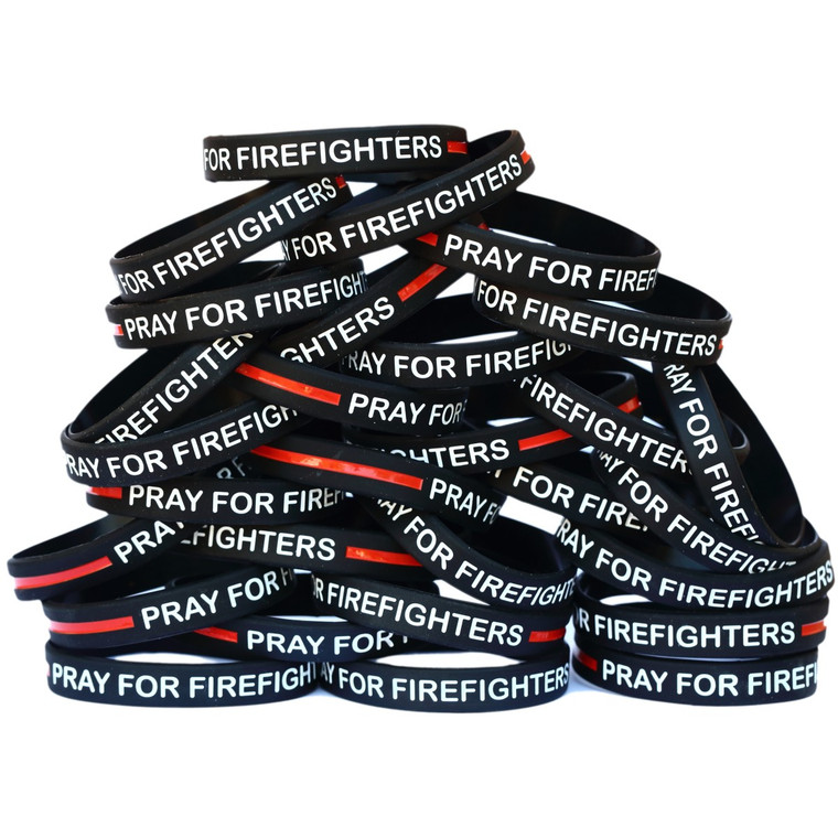 100 of Pray for Firefighters Wristbands