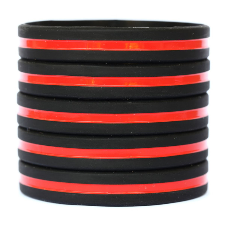 5 of Thin Red Line Wristbands