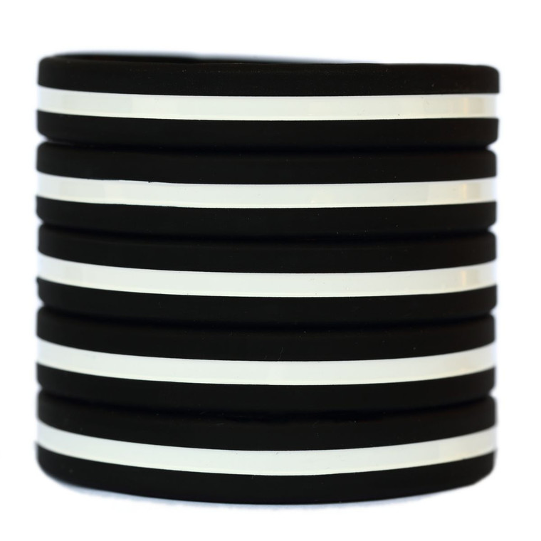 5 of Thin White Line on Blue Wristbands