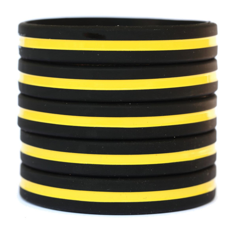 2 of Thin Yellow Line Wristbands