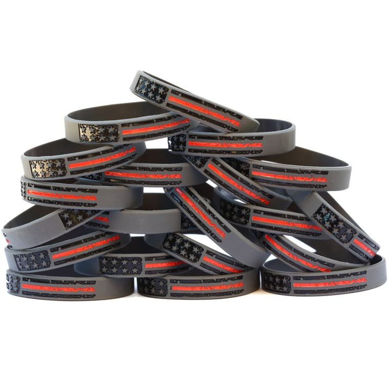 20 of Vintage Flag Thin Red Line Wristbands