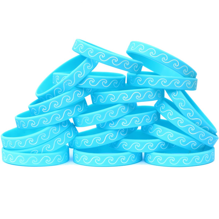 20 of Waves on Blue Wristband