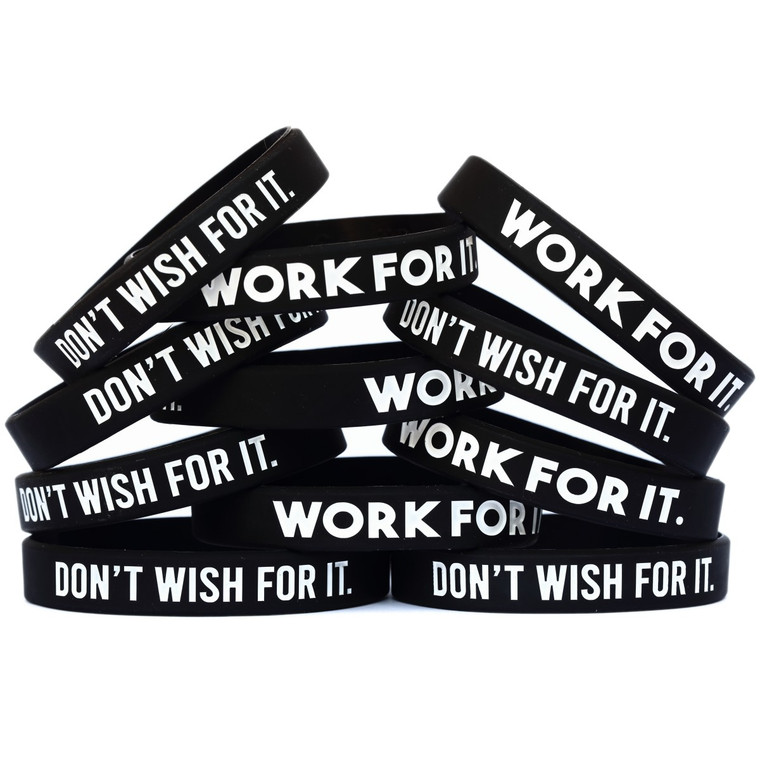 10 of Work for It Wristbands