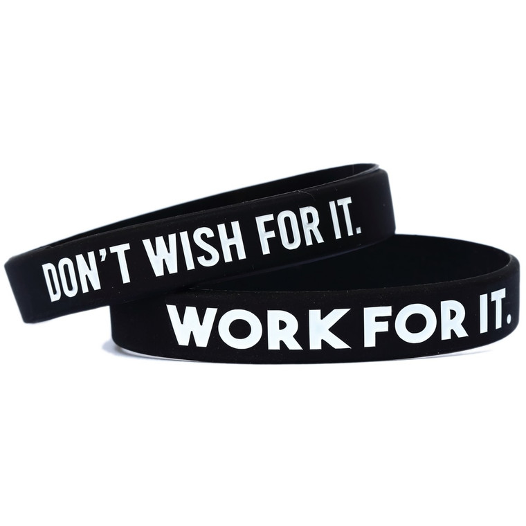 2 of Work for It Wristbands