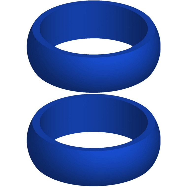 Two (2) of Royal Blue Silicone Rings