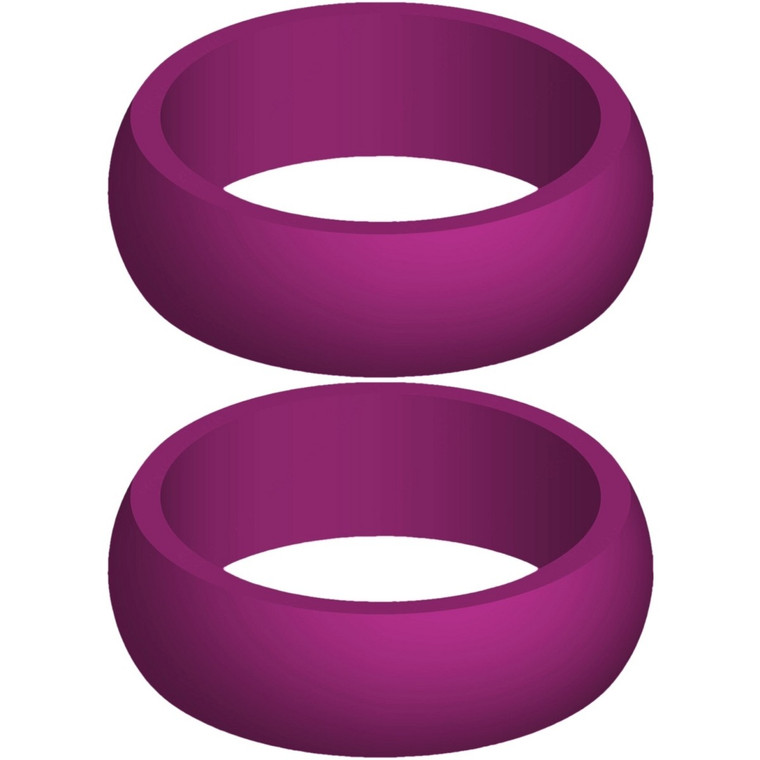 Two (2) of Maroon Silicone Rings