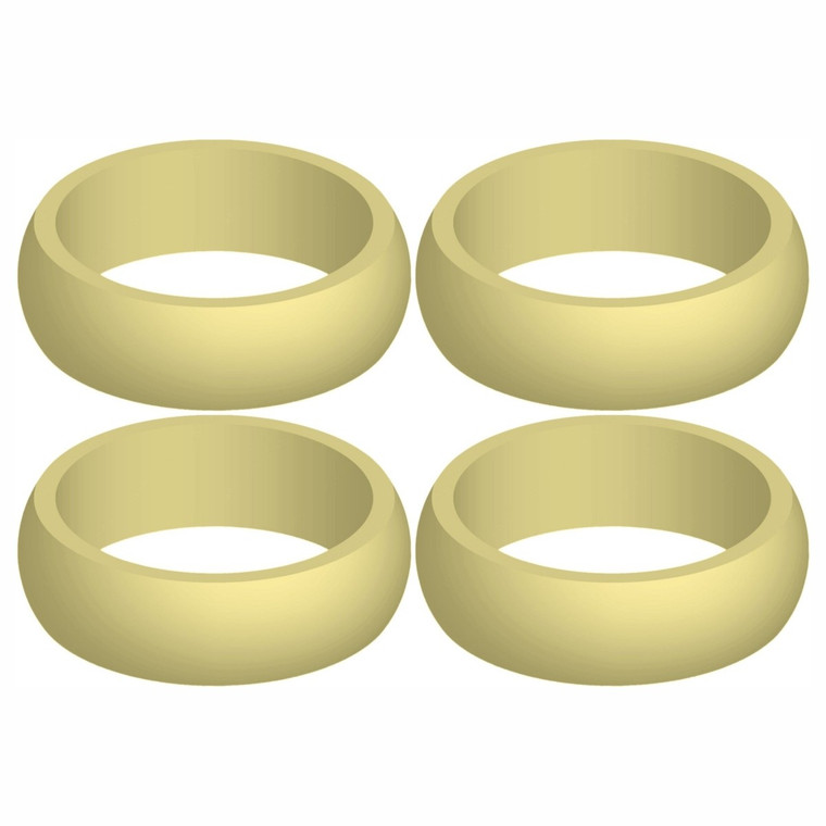 Four (4) of Light Gold Silicone Rings