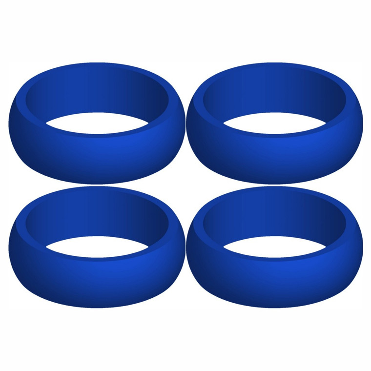 Four (4) of Royal Blue Silicone Rings