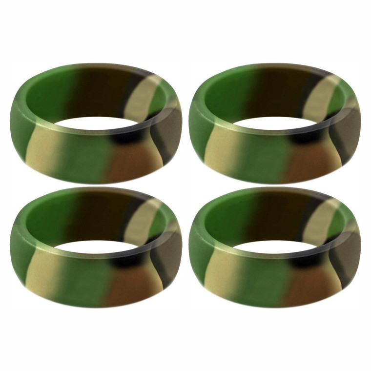 Four (4) of Camo Silicone Rings