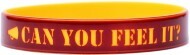 pink with white colored  text custom silicone wrist bands