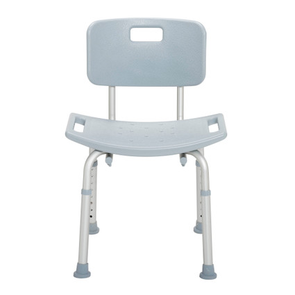 Grey Shower Chair with Back, Handle,s | Drive Medical