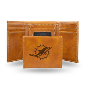 Miami Dolphins Wallet Trifold Laser Engraved Z157-6734589950 Miami Dolphins Wallet Trifold Laser Engraved Z157-6734589950