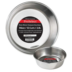 ProSelect Dura Weight Stainless Steel Dishes 64 oz N274-BP01ZW149_64 ProSelect Dura Weight Stainless Steel Dishes 64 oz N274-BP01ZW149_64