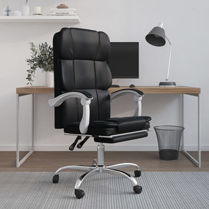 Reclining Office Chair Black Faux leather, metal, plywood, foam A949-349629 Reclining Office Chair Black Faux leather, metal, plywood, foam A949-349629
