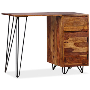 Writing Desk Honey Brown Solid Acacia Wood Medium Writing Desk A949-244359 Writing Desk Honey Brown Solid Acacia Wood Medium Writing Desk A949-244359