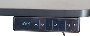 30" Adjustable Brown and Black Stainless Steel Computer Desk N270-397745 30" Adjustable Brown and Black Stainless Steel Computer Desk N270-397745