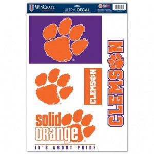 Clemson Tigers Decal 11x17 Ultra 4pc Z157-3208537467 Clemson Tigers Decal 11x17 Ultra 4pc Z157-3208537467