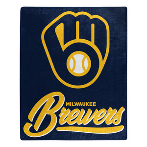 Milwaukee Brewers Blanket 50x60 Raschel Signature Design Z157-9060426933 Milwaukee Brewers Blanket 50x60 Raschel Signature Design Z157-9060426933