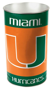 Miami Hurricanes Wastebasket 15 Inch Z157-1094398064 Miami Hurricanes Wastebasket 15 Inch Z157-1094398064