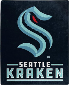 Seattle Kraken Blanket 50x60 Raschel Signature Design Z157-9060430407 Seattle Kraken Blanket 50x60 Raschel Signature Design Z157-9060430407